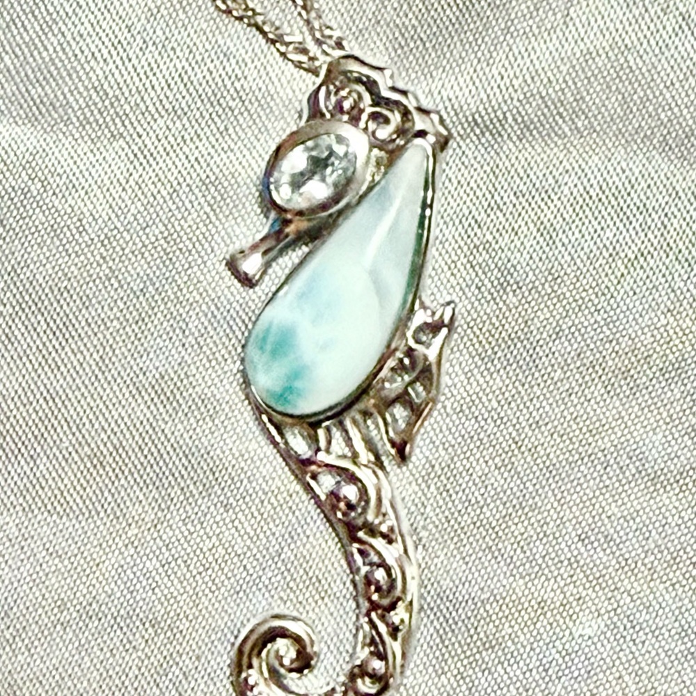 JTV Silver and Blue Necklace